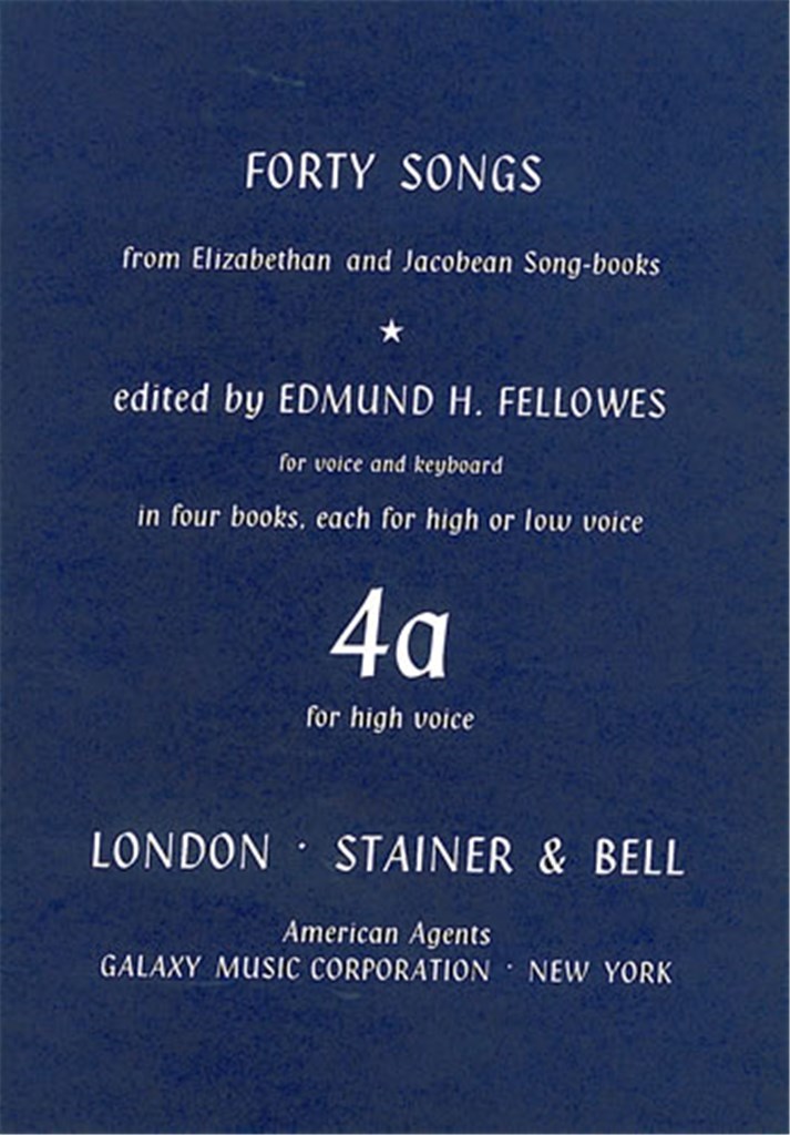 Elizabethan and Jacobean Song Books, Forty Songs